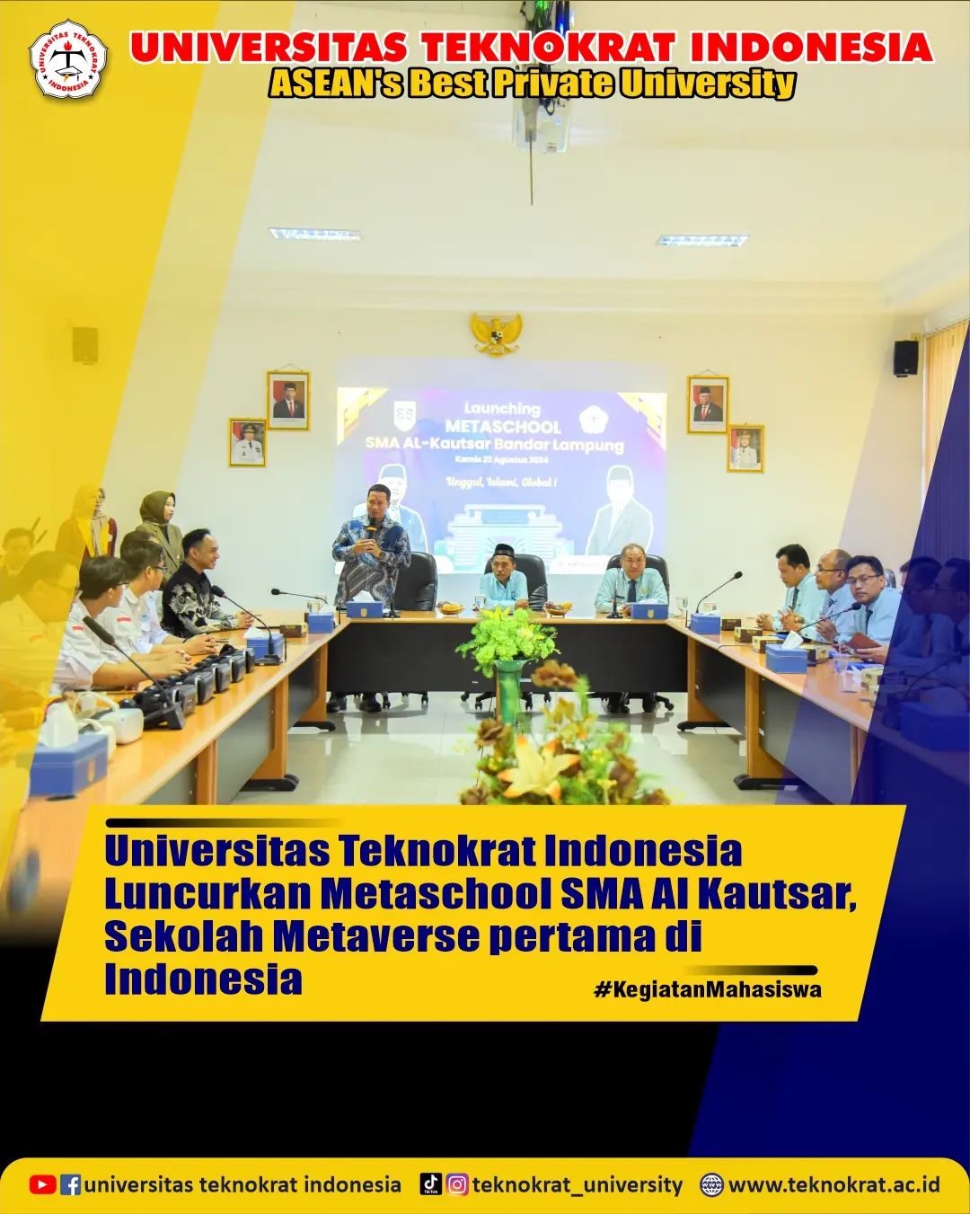 Universitas Teknokrat Indonesia Launches AI Kautsar High School Metaschool, the first Metaverse School in Indonesia