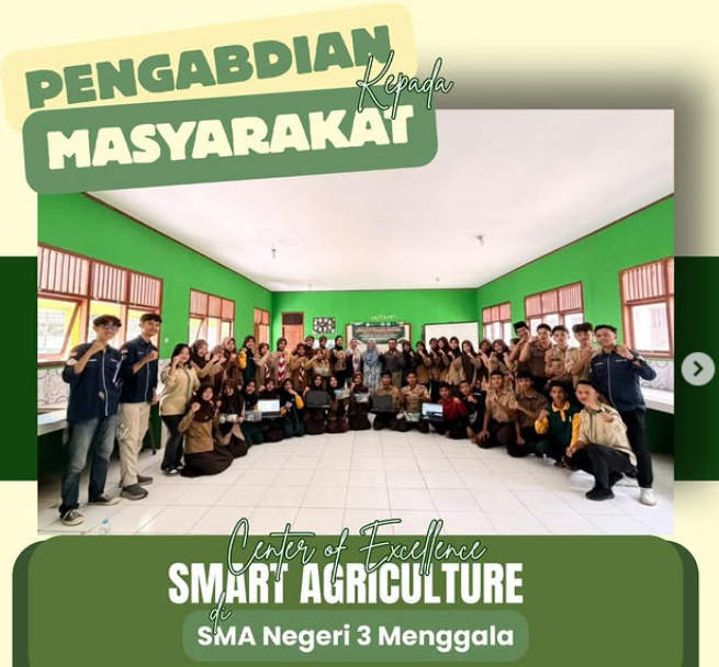 The Center of Excellence Smart Agriculture of Teknokrat Indonesia University carried out community service activities through educational workshops at SMA Negeri 3 Menggala.