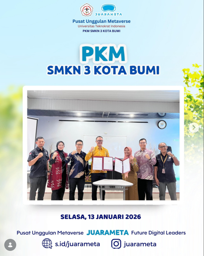 Community Service Program (PKM) with the theme “AI for Metaverse Creation” at SMKN 3 Kotabumi.